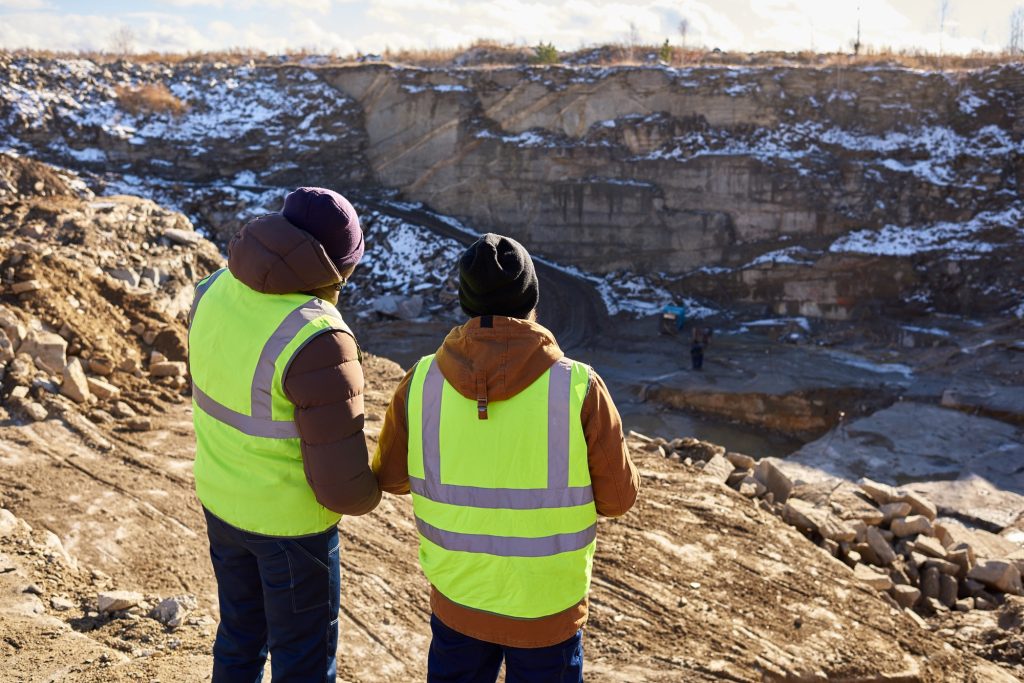 Miners on Excavation Site